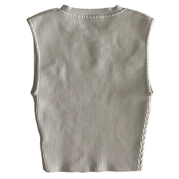 Babaton Knit Muscle Tank White Size 2XS - Picture 2 of 7